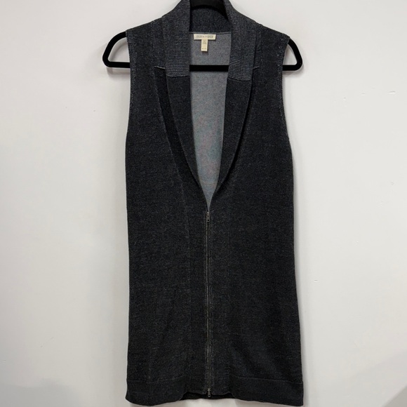 Women's Gray Sleeveless cotton Sweater Vest xs - Picture 2 of 7